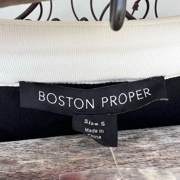 Boston Proper Beyond Travel Color Block PaneledBlack White Jacket NWT SMALL - Picture 2 of 11